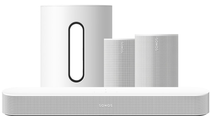 Sonos Beam Gen 2 Wit + Era 100 SL Home Cinema Set Wit Main Image