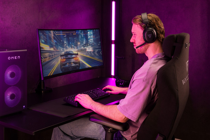 Vortech Pro 34 Pouces Quad HD Incurvé + Vortech Bras d'Écran PC avec Vérin à Gaz produit à l'usage