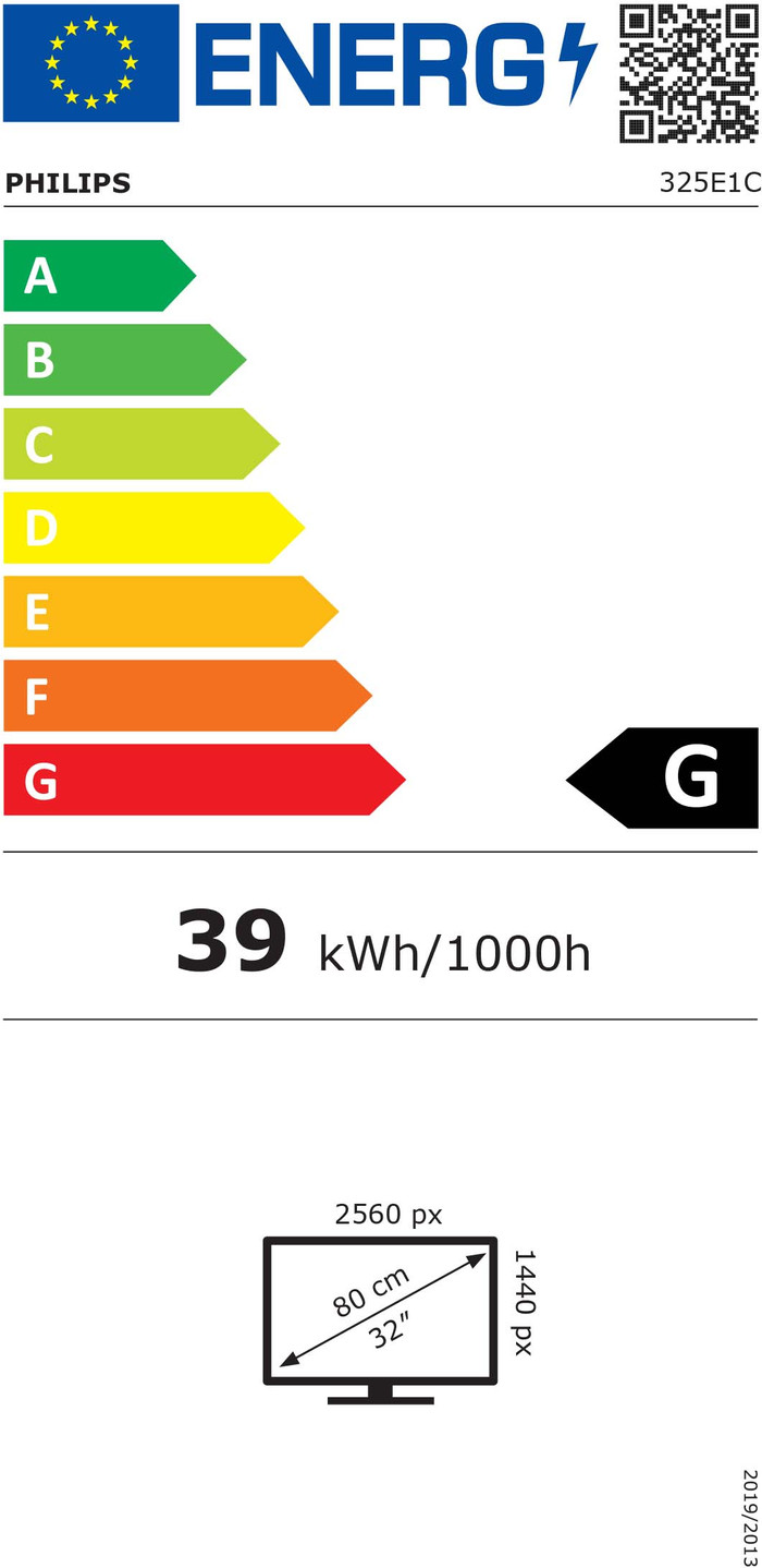 Philips 325E1C energy label