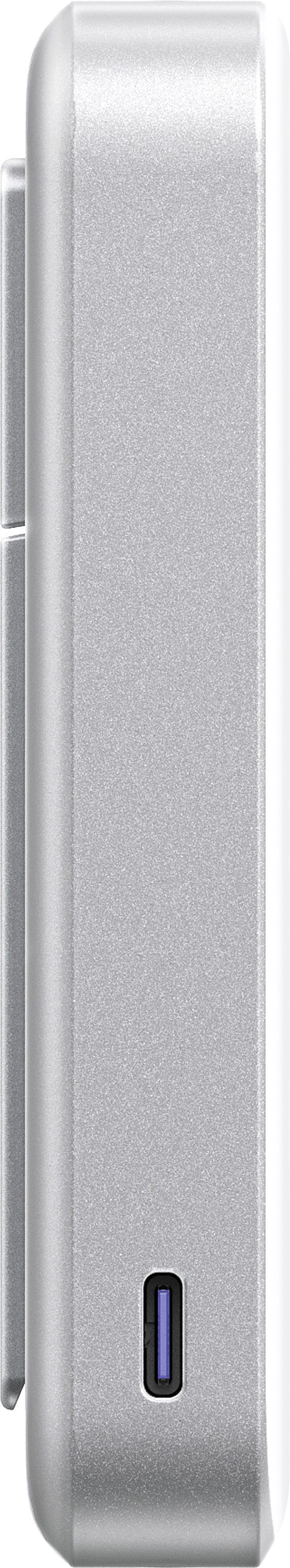 Anker Batterie Externe Sans Fil 10 000 mAh avec MagSafe et Qi2 25W Blanc côté gauche
