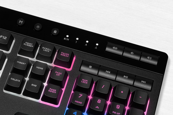 Corsair K55 RGB Pro XT Gaming Keyboard AZERTY detail
