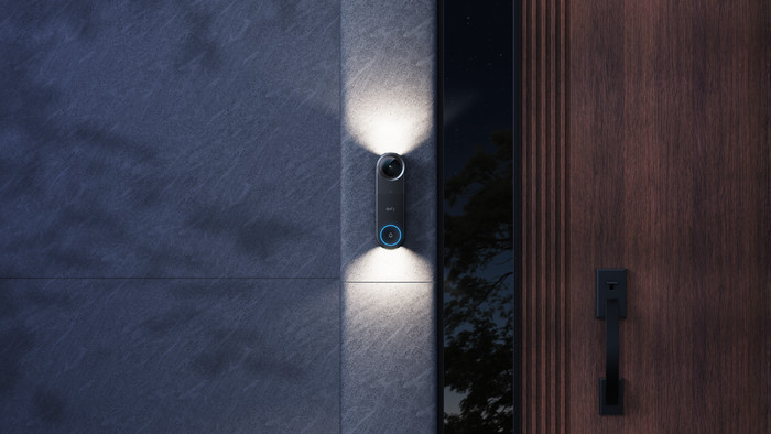 Anker eufy Doorbell S4 Wired + Mini Chime product in use