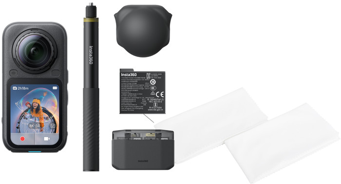 Insta360 X6 Essentials Bundle Zwart + BlueBuilt Microvezeldoekjes Main Image