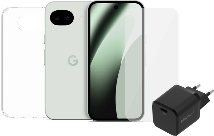 Google Pixel 10a 128 Go Vert Clair 5G + Pack d'Accessoires Complet Main Image