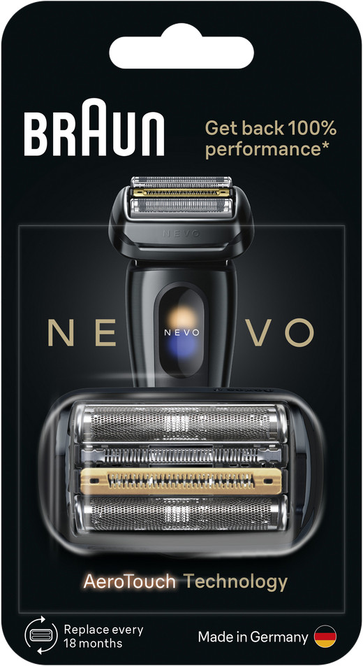 Braun NEVO Shaver Head Black packaging