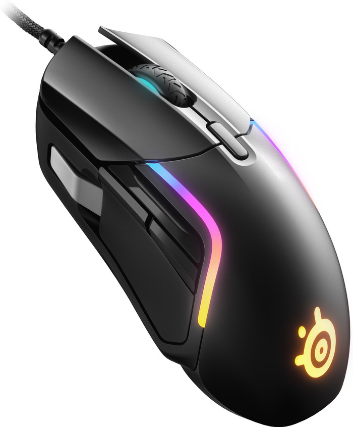 SteelSeries Rival 5 Gaming Muis linkerkant