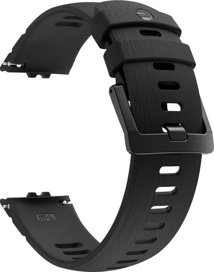 Polar Street X Bracelet en Silicone Noir 22 mm S/L détail