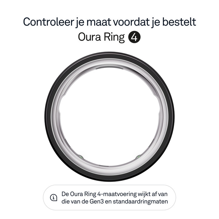 Oura Ring 4 Maat 14 Zwart visual leverancier