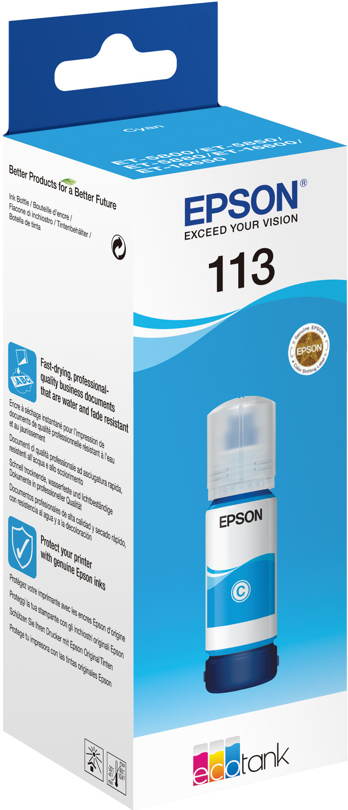 Epson 113 Bouteilles d'Encre Pack Combiné côté gauche