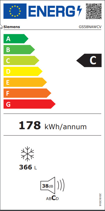 Siemens GS58NAWCV energy label