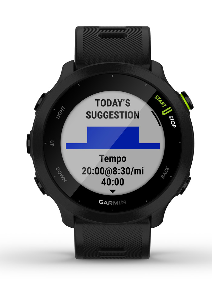 Garmin Forerunner 55 Zwart voorkant