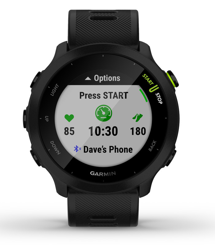 Garmin Forerunner 55 Zwart voorkant