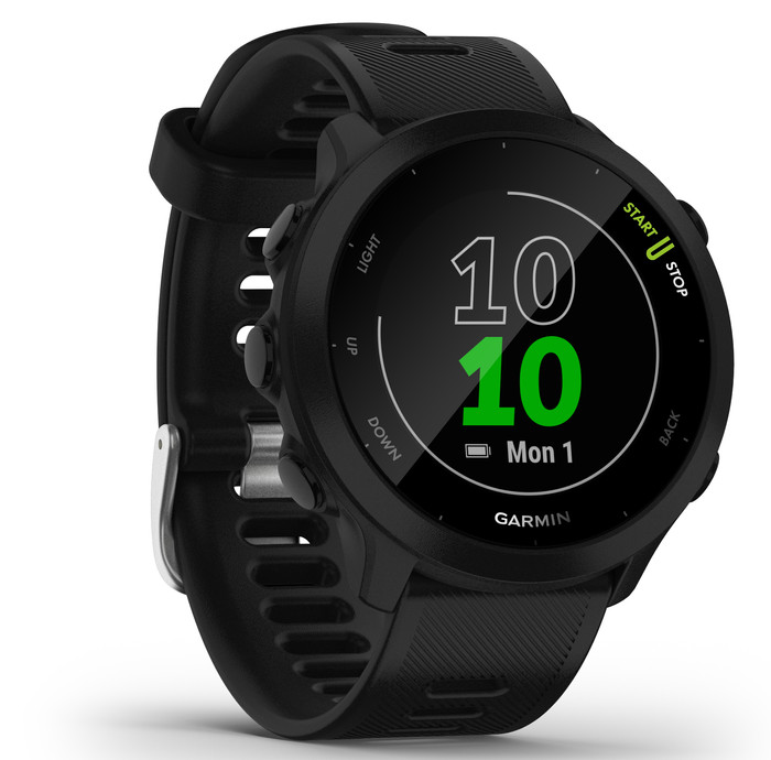 Garmin Forerunner 55 Zwart linkerkant