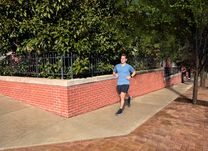 Garmin Forerunner 55 Zwart product in gebruik