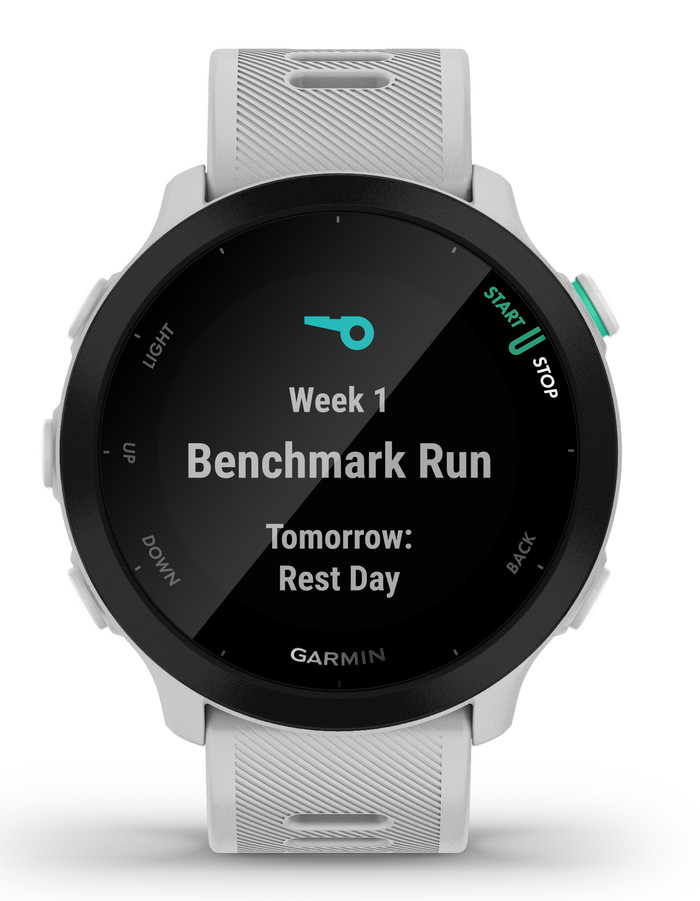Garmin Forerunner 55 Wit voorkant