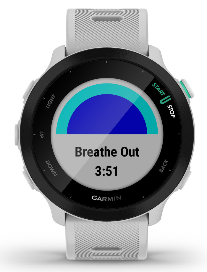 Garmin Forerunner 55 Wit voorkant