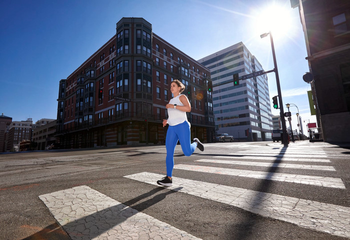 Garmin Forerunner 55 Wit product in gebruik