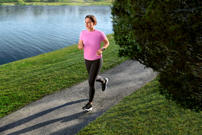 Garmin Forerunner 55 Wit product in gebruik