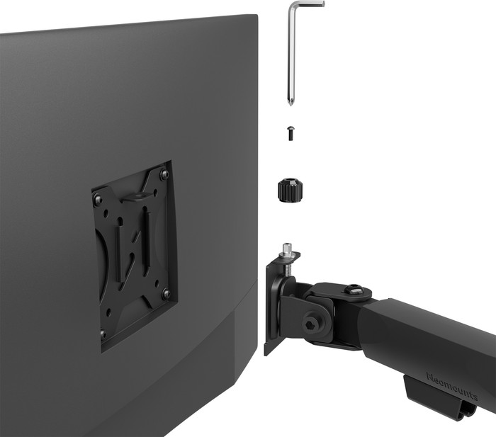 Neomounts NERO DS60-600BL2-1 Monitorarm Zwart detail