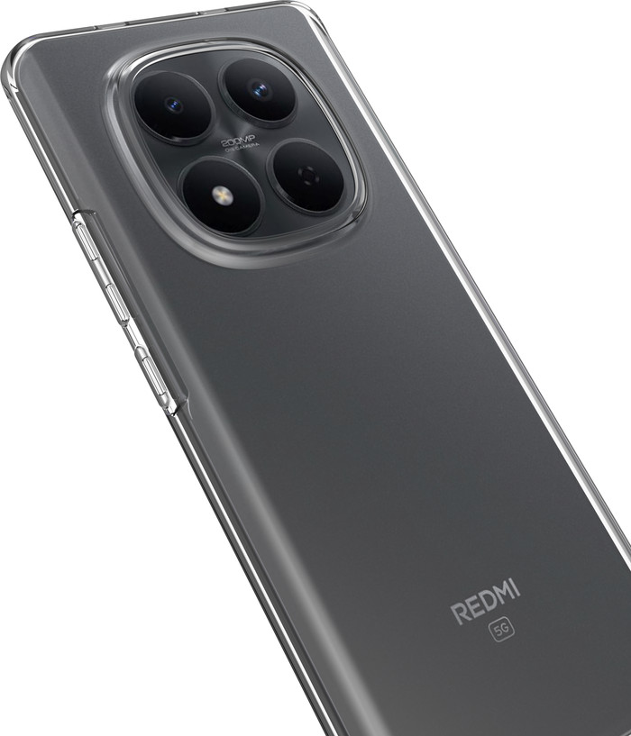 Just in Case Soft Design Xiaomi Redmi Note 15 Back Cover Transparant rechterkant