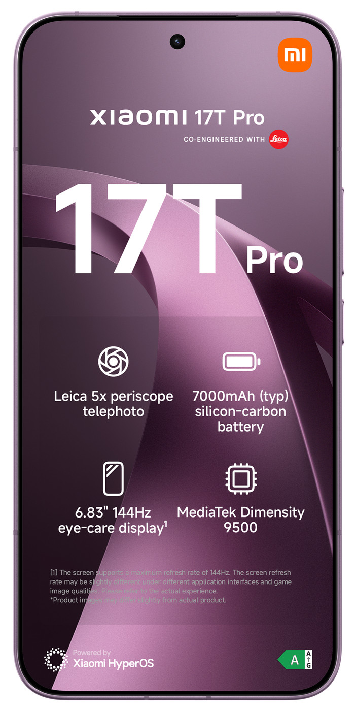 Xiaomi 17T Pro 256 Go Mauve 5G avant