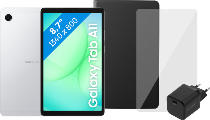 Samsung Galaxy Tab A11 8,7 inch 128GB Wifi Zilver + Compleet Accessoirepakket Main Image