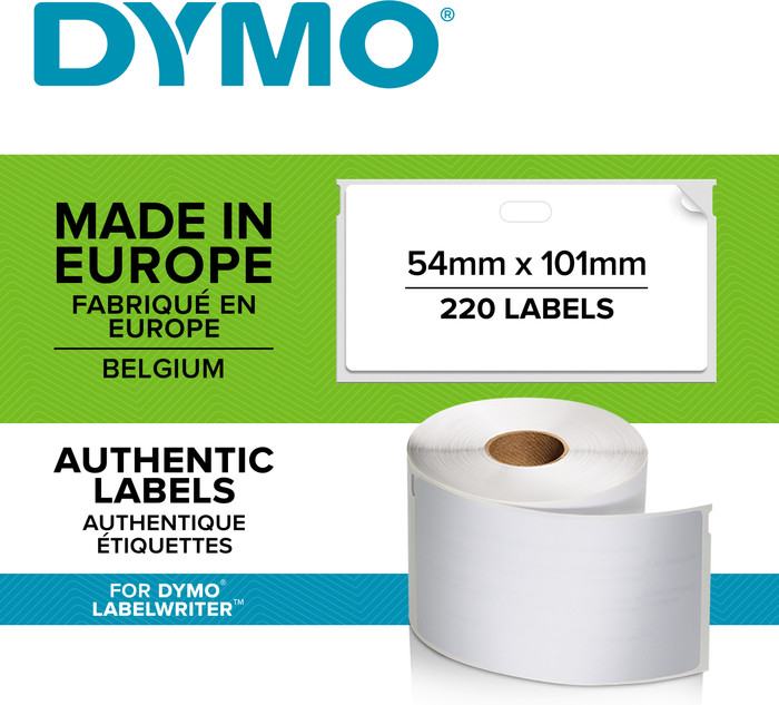 DYMO LabelWriter Large Labels 54x101mm 220 Units visual supplier