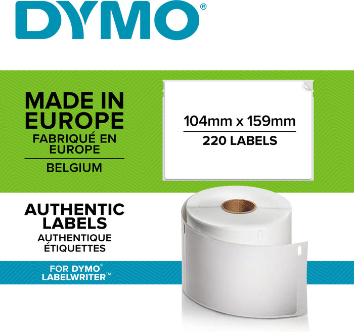 DYMO LabelWriter Extra Large Labels 104x159mm 5-pack visual supplier