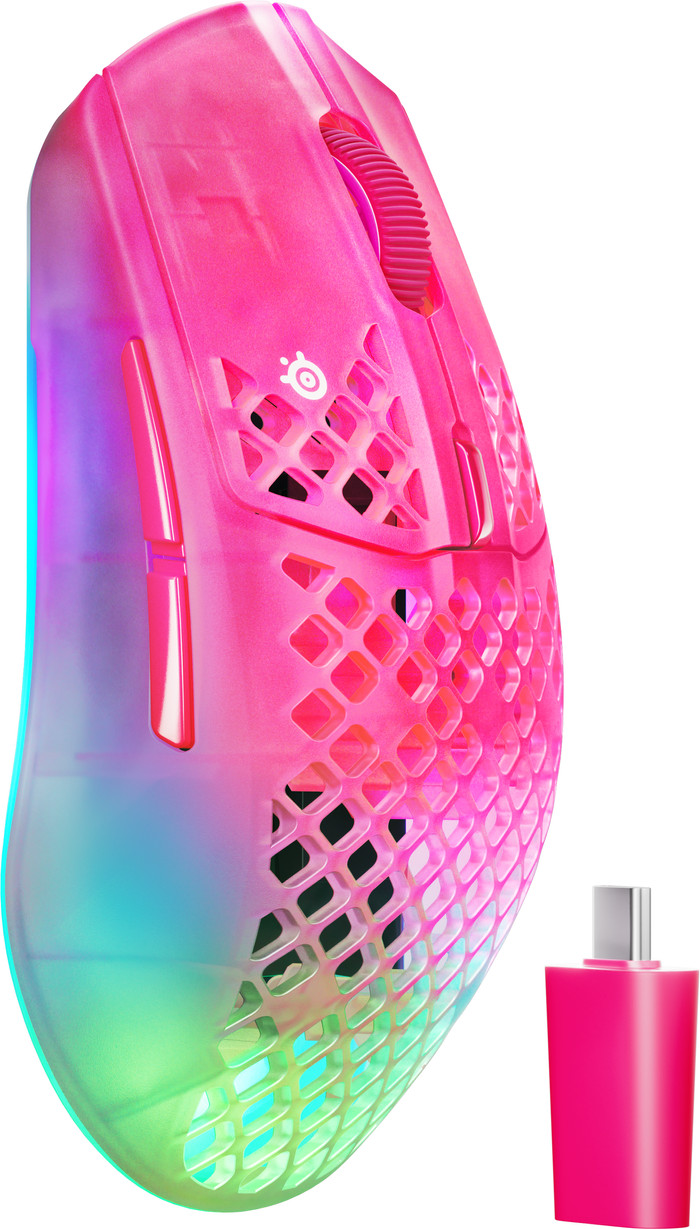SteelSeries Aerox 3 Draadloze Gaming Muis Magenta accessoire