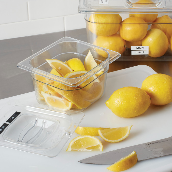 DYMO Durable D1 Tape 12mm x 5.5m Black White Label product in use