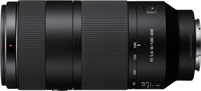 Sony FE 100-400 mm f/5.6-8 OSS côté gauche