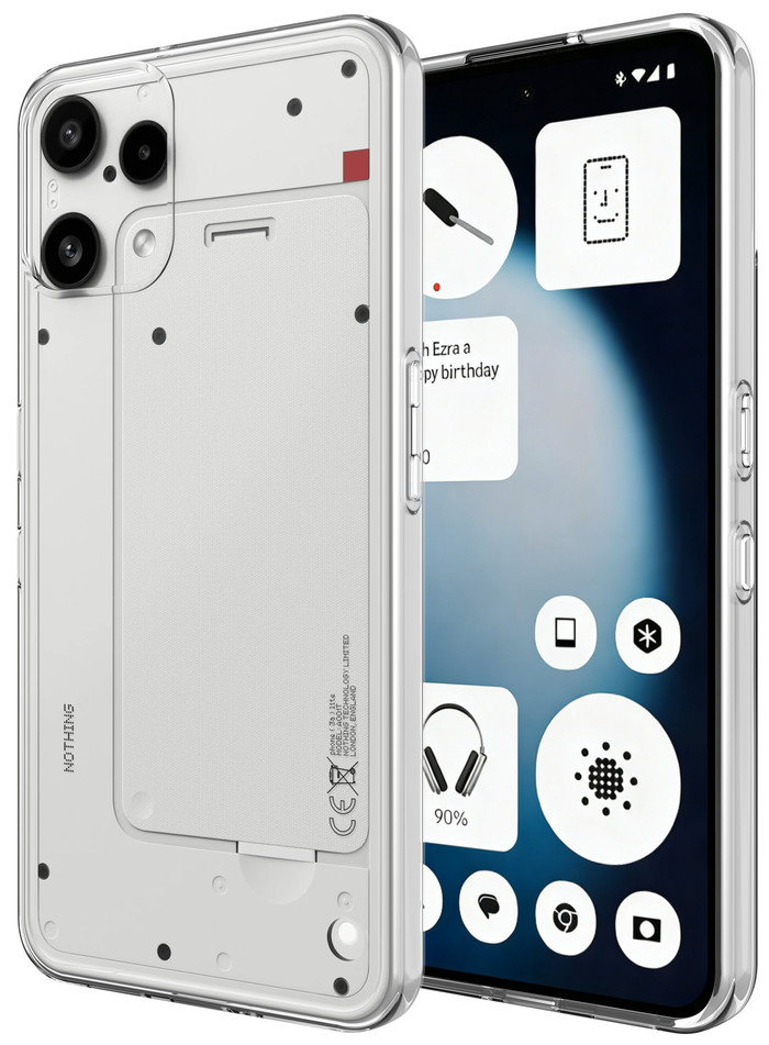 Just in Case Soft Design Nothing Phone (3a) Lite Back Cover Transparant voorkant