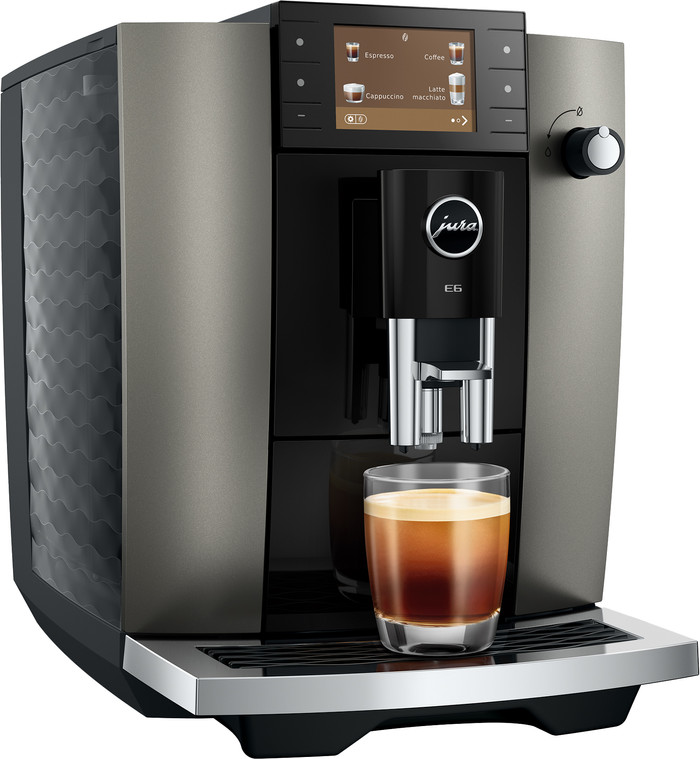 JURA E6 Dark Inox (ED) linkerkant