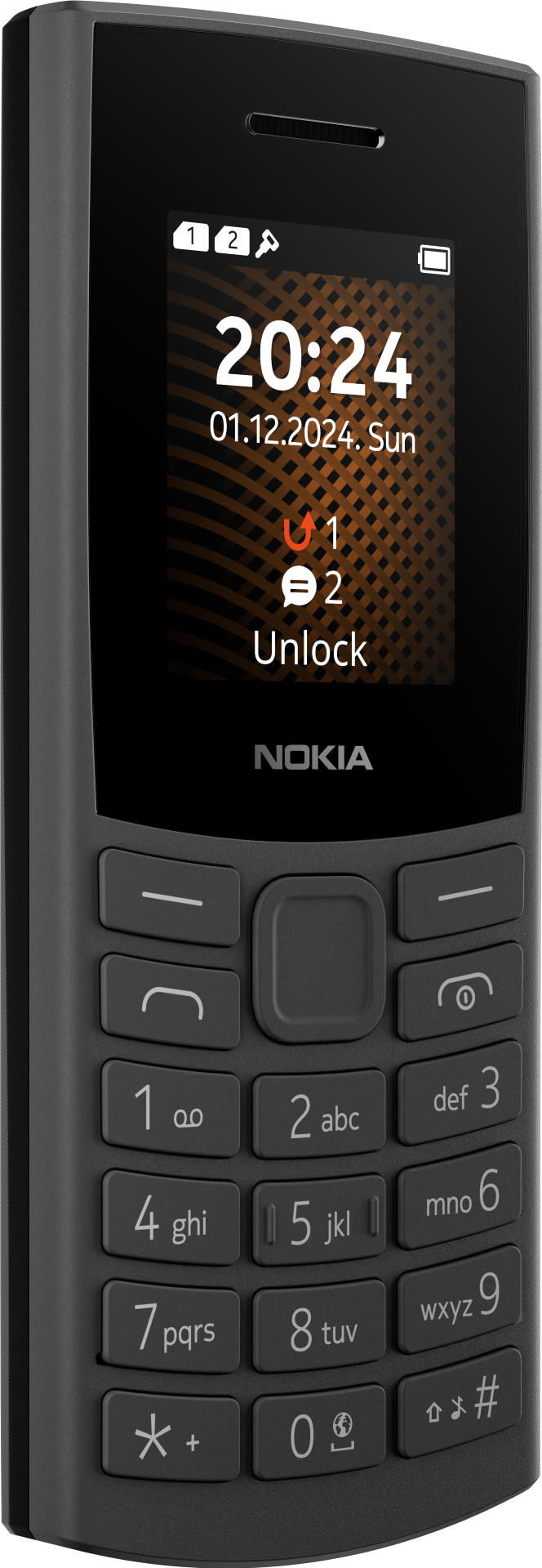 Nokia 105 128MB Grijs 4G voorkant