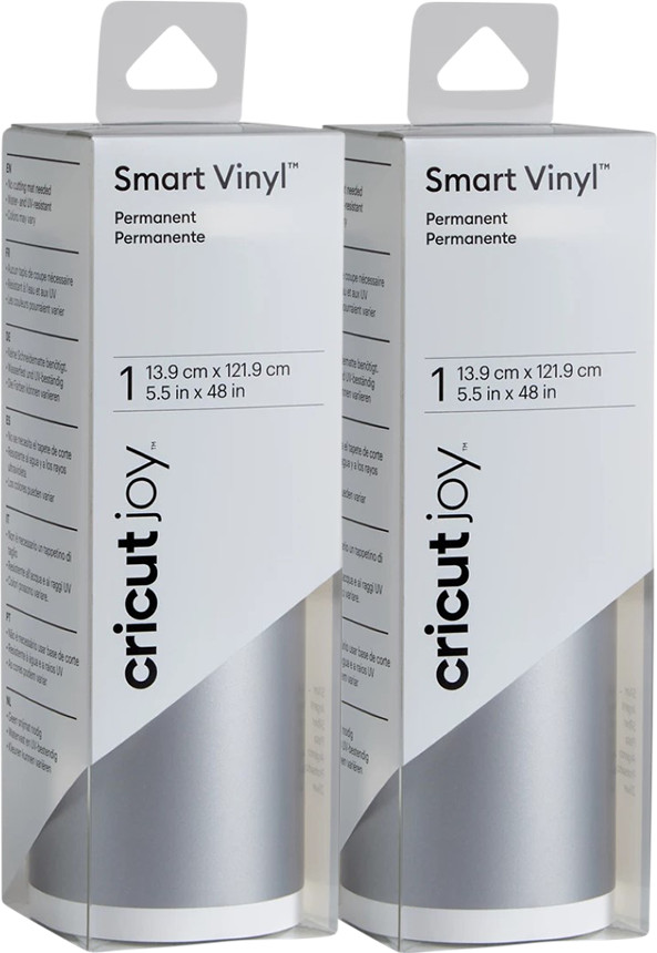 Cricut Joy Smart Vinyl Permanent 14x122 Silver Duo Pack Main Image