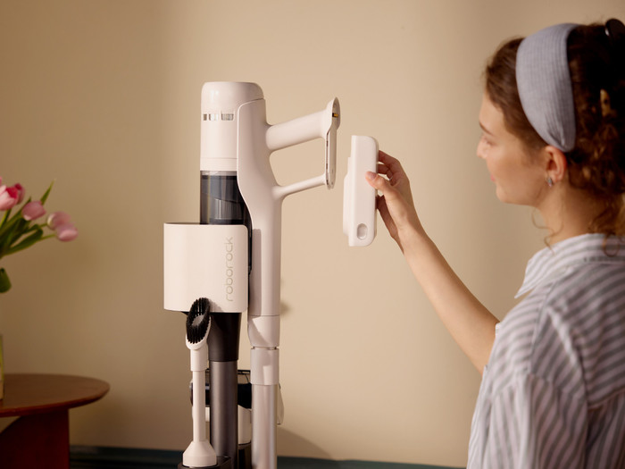 Roborock H60 Hub product in gebruik