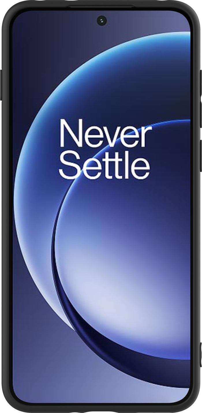 Just in Case Rugged OnePlus 15R Back Cover Zwart voorkant