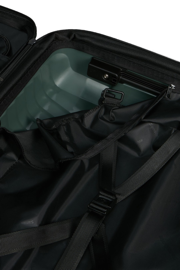 Samsonite Intuo Valise à 4 Roulettes Easy Access Extensible 55 cm Olive Green intérieur
