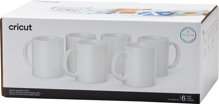 Cricut Mug 350 Millilitres Lot de 6 (Blanc) null