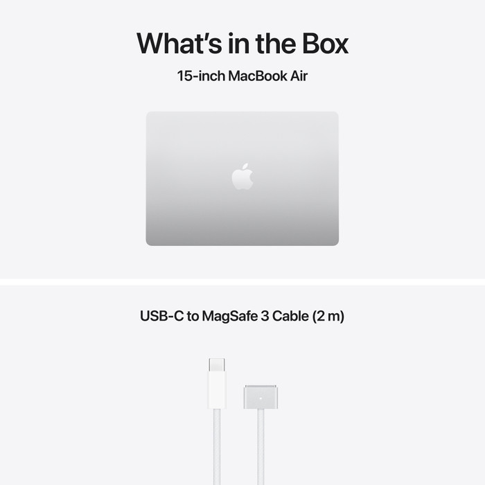 Apple MacBook Air 15 inch (2026) M5 (10 CPU / 10 GPU) 16GB/1TB Zilver AZERTY visual leverancier