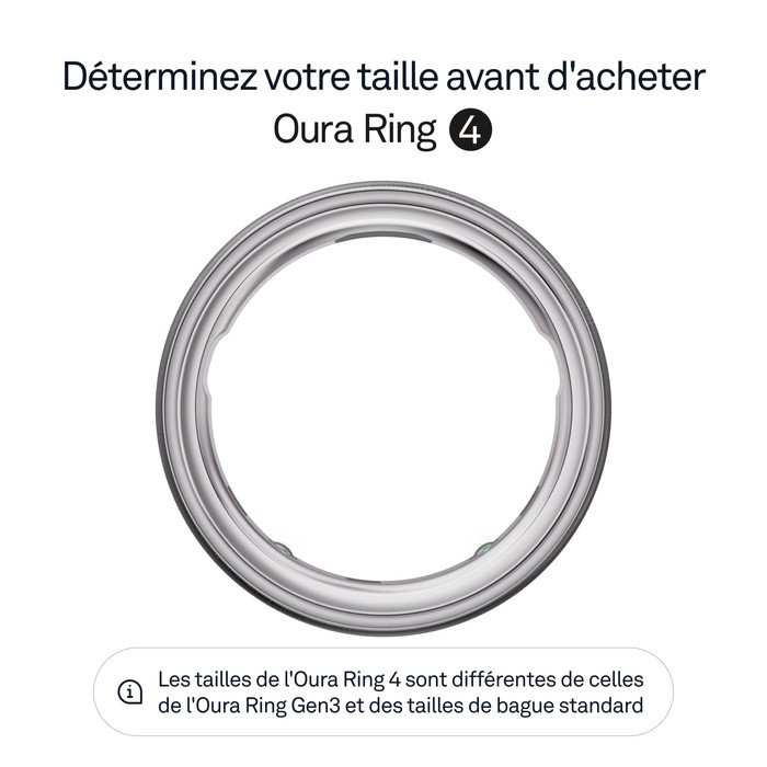 Oura Ring 4 Taille 10 Argent Mat null