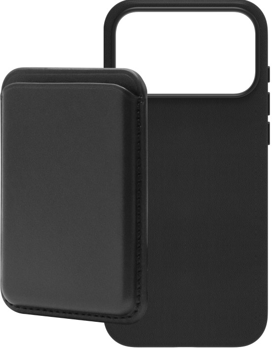 BlueBuilt MagSafe Hoesje iPhone 18 Pro Max Leer Zwart + Kaarthouder Leer Zwart Main Image