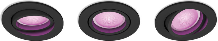 Philips Hue Centura Recessed Spot Light White and Color Round Black 3-pack Main Image