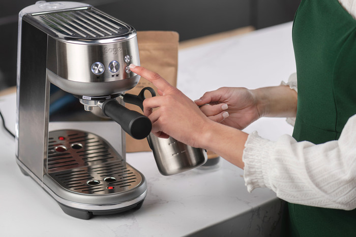 Sage The Bambino Stainless Steel product in use