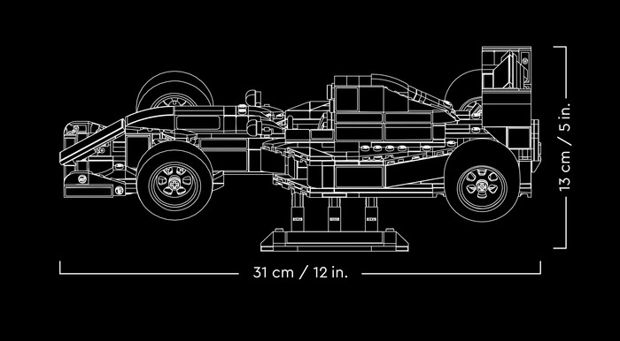 LEGO Icons Williams Racing FW14B and Nigel Mansell 10353 detail