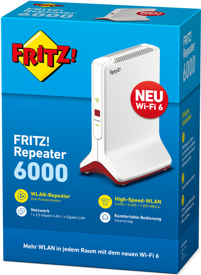 AVM FRITZ!Box 4060 International + FRITZ!Repeater 6000 International 2-pack packaging