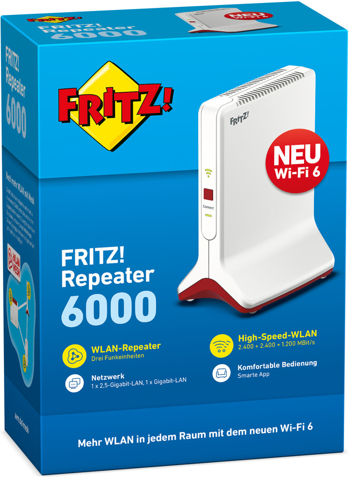 AVM FRITZ!Box 4060 International + FRITZ!Repeater 6000 International 2-pack packaging