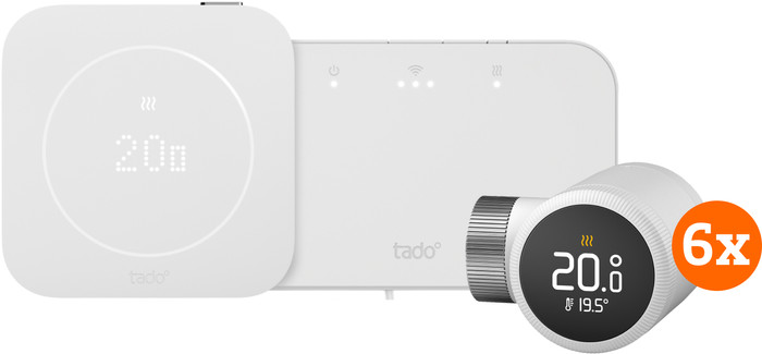 Tado Thermostat Connecté Sans Fil X Multi-Room Kit de Démarrage 2e Génération (6 têtes thermostatiques) Main Image