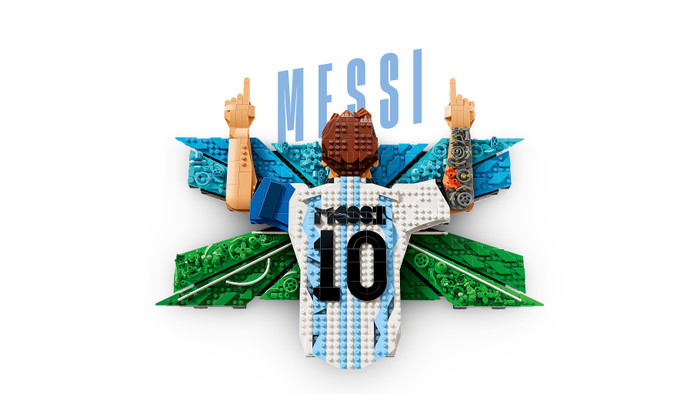 LEGO Editions Lionel Messi Viering 43018 detail