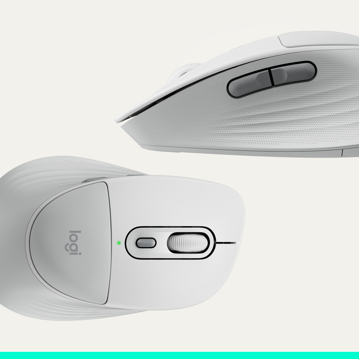 Logitech MK880 Signature Comfort Plus Wireless Keyboard and Mouse Combo Off-white QWERTY detail